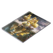 Fluffy Ducklings Pond Reflectie Kunst Notitieboek (Linkerzijde)