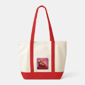 Fluffy eekhoorn “Gek van aardbeien”, grappig  Tote Bag (Achterkant)