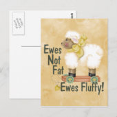 Fluffy Ewes Briefkaart (Voorkant / Achterkant)