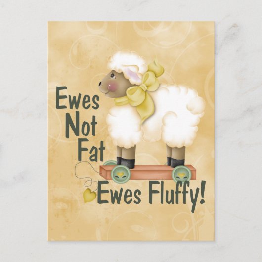 Fluffy Ewes Briefkaart (Voorkant)