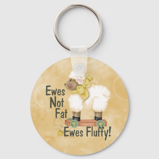Fluffy Ewes Sleutelhanger (Voorkant)