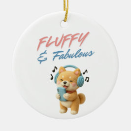 Fluffy & Fabulous Keramisch Ornament