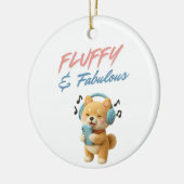 Fluffy & Fabulous Keramisch Ornament (Links)