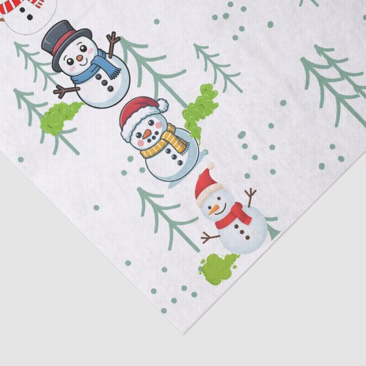 Fluffy Farts Funny Snowman Tissuepapier (Detail)