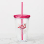 Fluffy Flamingo Acryl Drinkbeker (Voorkant)