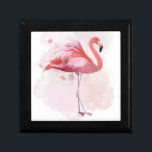 Fluffy Flamingo Cadeaudoosje<br><div class="desc">"Fluffy Flamingo" door Fab Funky. Kenmerkt één enkel flamingo in de stijl van de waterverf.</div>