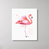 Fluffy Flamingo Canvas Afdruk (Voorkant)