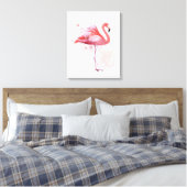 Fluffy Flamingo Canvas Afdruk (Insitu (Slaapkamer))