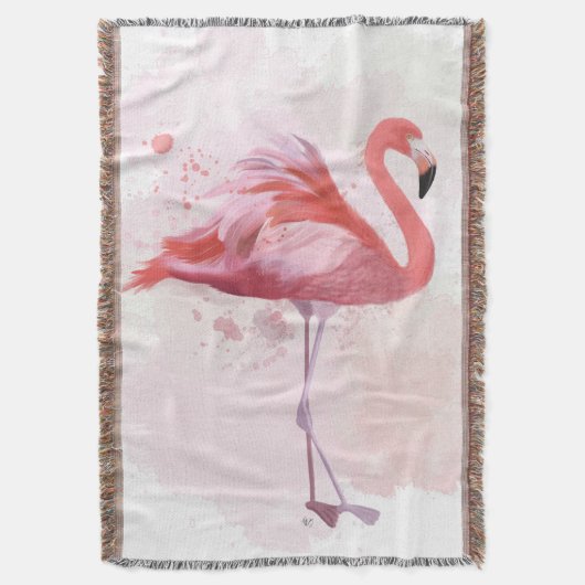 Fluffy Flamingo Deken (Voorkant Verticaal)