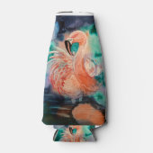 Fluffy Flamingo Flesjeskoeler (Voorkant)