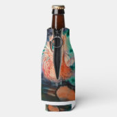 Fluffy Flamingo Flesjeskoeler (Fles Achterkant)