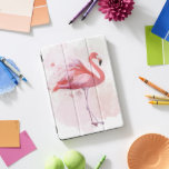 Fluffy Flamingo iPad Pro Cover<br><div class="desc">"Fluffy Flamingo" door Fab Funky. Kenmerkt één enkel flamingo in de stijl van de waterverf.</div>