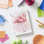 Fluffy Flamingo iPad Pro Cover<br><div class="desc">"Fluffy Flamingo" door Fab Funky. Kenmerkt één enkel flamingo in de stijl van de waterverf.</div>