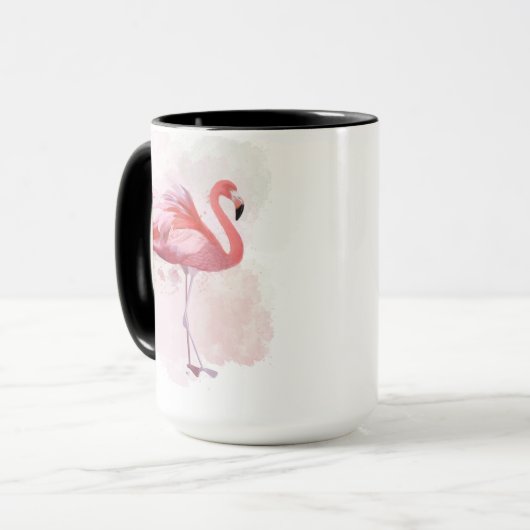 Fluffy Flamingo Mok (Voorkant links)