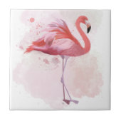 Fluffy Flamingo Tegeltje (Voorkant)