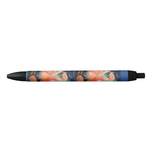 Fluffy Flamingo Zwarte Inkt Pen (Voorkant)
