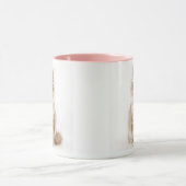 Fluffy Flower Crown Cat Mok (Midden)