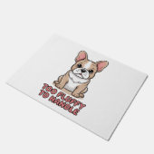 Fluffy Franse Bulldog Te Fluffy om aan te Pakken Deurmat (Schuin)
