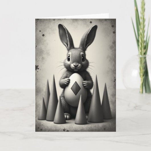 Fluffy Friend Egg Keepsake Card Kaart (Voorkant)