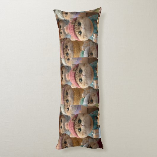 Fluffy Friends Forever Lichaamskussen (Achterkant (Verticaal))