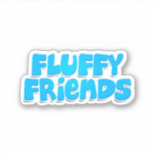 Fluffy Friends Sticker (Voorkant)