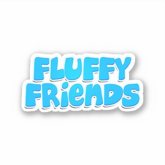 Fluffy Friends Sticker (Voorkant)