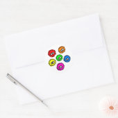Fluffy Germs Ronde Sticker (Envelop)