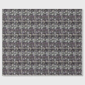 Fluffy Geweven Graphic Burlap Grijs Cadeaupapier (Vlak)