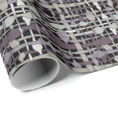 Fluffy Geweven Graphic Burlap Grijs Cadeaupapier (Rol Hoek)