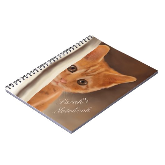Fluffy Ginger Kitten Notitieboek (Linkerzijde)