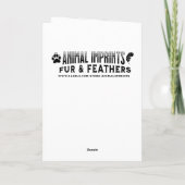 Fluffy Grey Gestreepte Kat met Folk Art Bloemen Kaart (Achterkant)