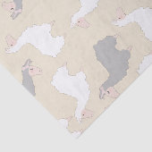 Fluffy Grey & White Llamas Tissuepapier (Detail)