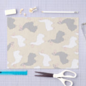 Fluffy Grey & White Llamas Tissuepapier (Craft)