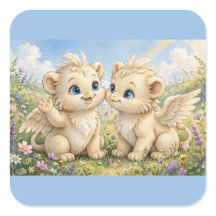 Fluffy Griffin Vrienden – Schattige Waterverf Fant