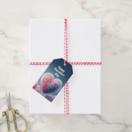 Fluffy Heart Valentijnsdag Cadeaulabel