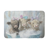 Fluffy Highland Calves Bubble Bath Boerderij Scene Badmat (Voorkant)