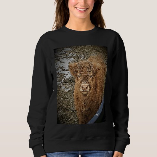 Fluffy Highland cow Trui (Voorkant)