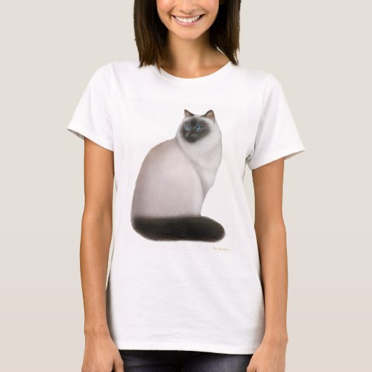 Fluffy Himalayan Cat Baby Doll Shirt (Voorkant)