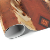 Fluffy hond in bruin met diamant cadeaupapier (Rol Hoek)