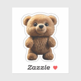 Fluffy Joy Gewikkeld in Bont, Aangepaste Vinyl-Cut Sticker