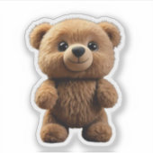 Fluffy Joy Gewikkeld in Bont, Aangepaste Vinyl-Cut Sticker (Voorkant)