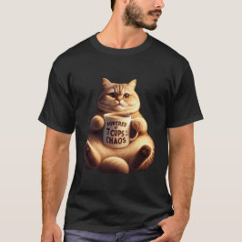 Fluffy Kat Aangedreven Door 7 Koppen Chaos T-shirt