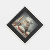 Fluffy kat bakken een taart servet (Hoek)