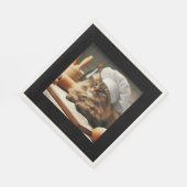 Fluffy kat bakken zuurdesembrood servet (Hoek)