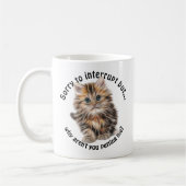 Fluffy Kat Funny Pet Me Quote Koffiemok (Links)
