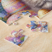 Fluffy Kat Met Konijnenoren Legpuzzel (Zijkant)