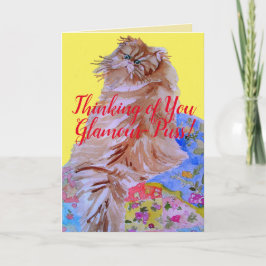 Fluffy Kat Quilt Glamour-Puss Denk Aan Jou Kaart