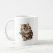 Fluffy Kitten Coffee Mok (Links)