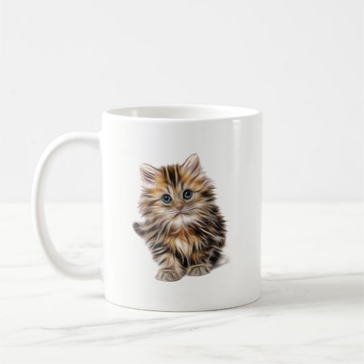 Fluffy Kitten Coffee Mok (Links)