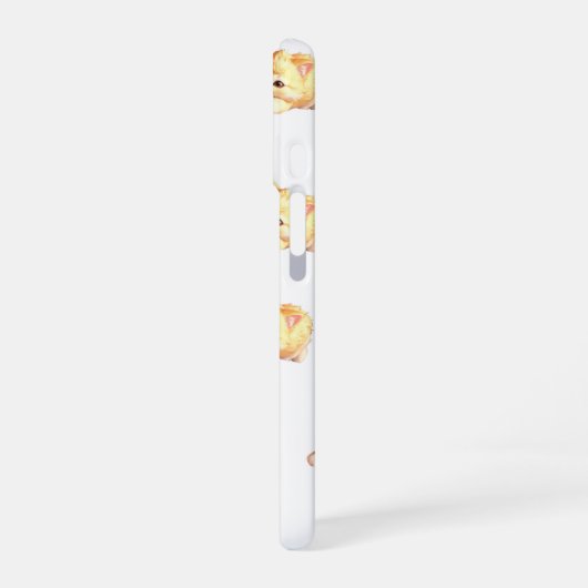 Fluffy Kitten Cute Pattern Phone Case iPhone 16 Hoesje (Linkerkant)